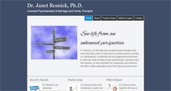 Desktop Screenshot of drjanetresnick.com